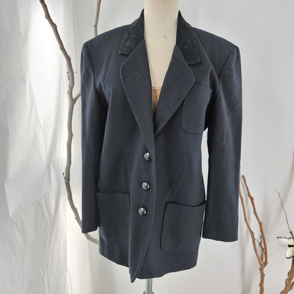Vintage 80s 90s David Elliot bruxelles wool blazer